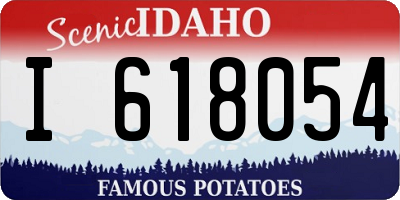 ID license plate I618054