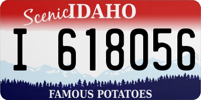 ID license plate I618056