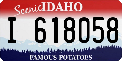 ID license plate I618058