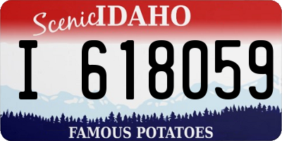 ID license plate I618059