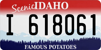 ID license plate I618061