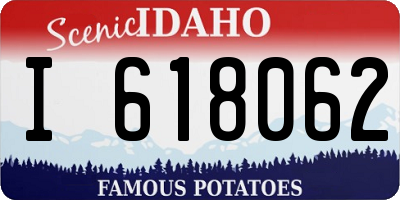 ID license plate I618062