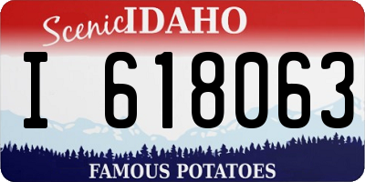 ID license plate I618063
