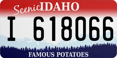 ID license plate I618066