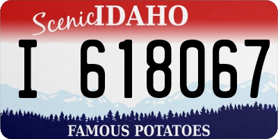 ID license plate I618067