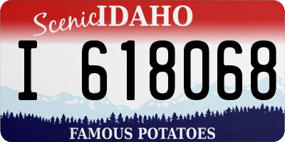 ID license plate I618068