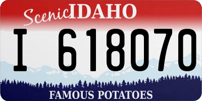ID license plate I618070