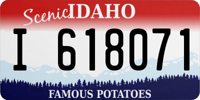 ID license plate I618071