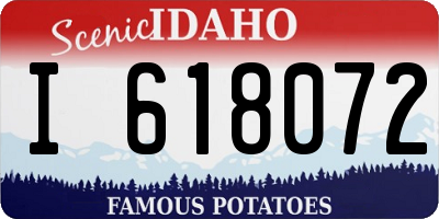 ID license plate I618072