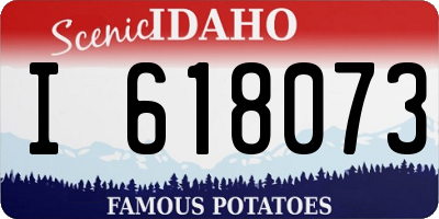 ID license plate I618073