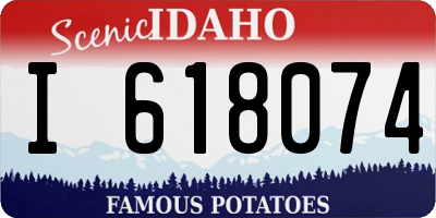 ID license plate I618074