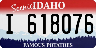 ID license plate I618076