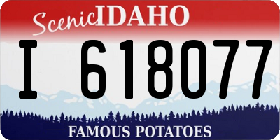 ID license plate I618077