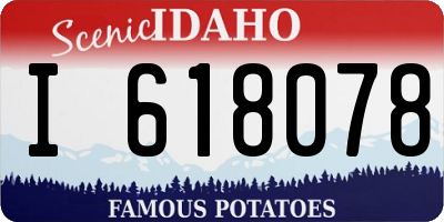 ID license plate I618078