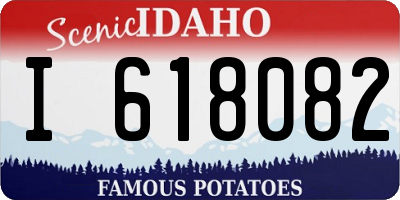 ID license plate I618082