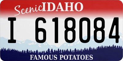 ID license plate I618084