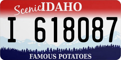 ID license plate I618087