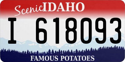 ID license plate I618093