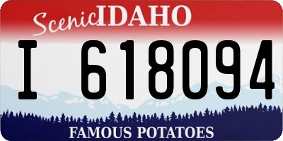 ID license plate I618094