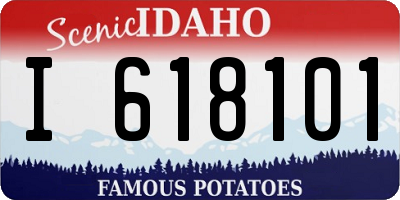 ID license plate I618101