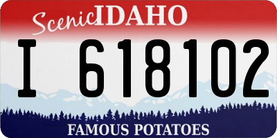ID license plate I618102