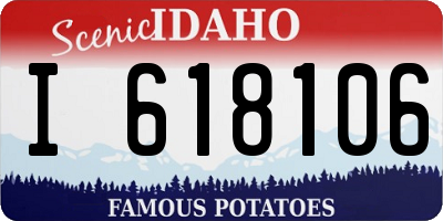 ID license plate I618106