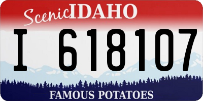 ID license plate I618107