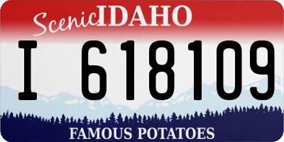 ID license plate I618109