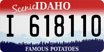 ID license plate I618110