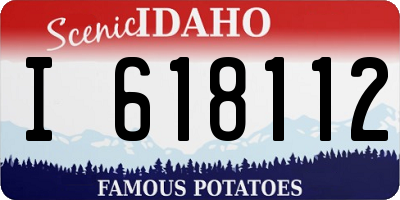 ID license plate I618112