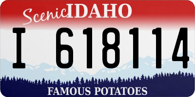 ID license plate I618114