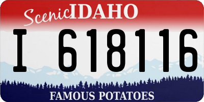 ID license plate I618116