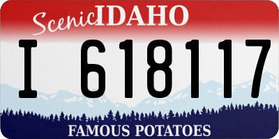 ID license plate I618117