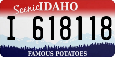 ID license plate I618118