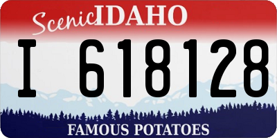 ID license plate I618128