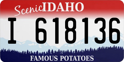 ID license plate I618136