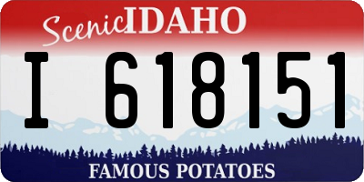 ID license plate I618151