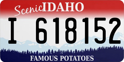 ID license plate I618152