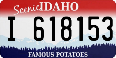 ID license plate I618153