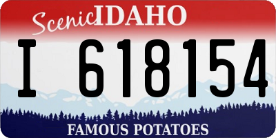 ID license plate I618154