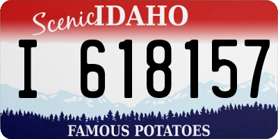 ID license plate I618157