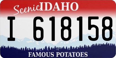 ID license plate I618158