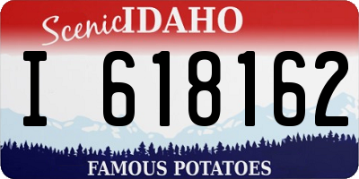 ID license plate I618162