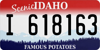 ID license plate I618163