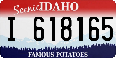 ID license plate I618165