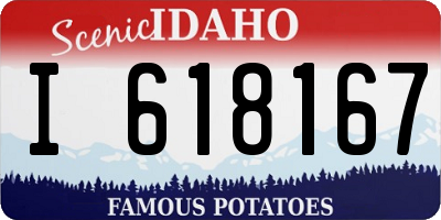 ID license plate I618167