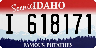 ID license plate I618171