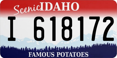 ID license plate I618172