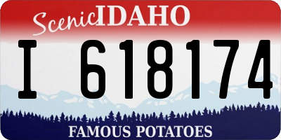 ID license plate I618174