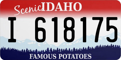 ID license plate I618175